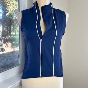 Rapha Cycling Vest Women S Blue Sleeveless Full Zip Bike Gilet Outdoors Athletic